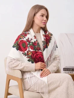 Платок на голову и шею теплый демисезонный JewelryMeverly